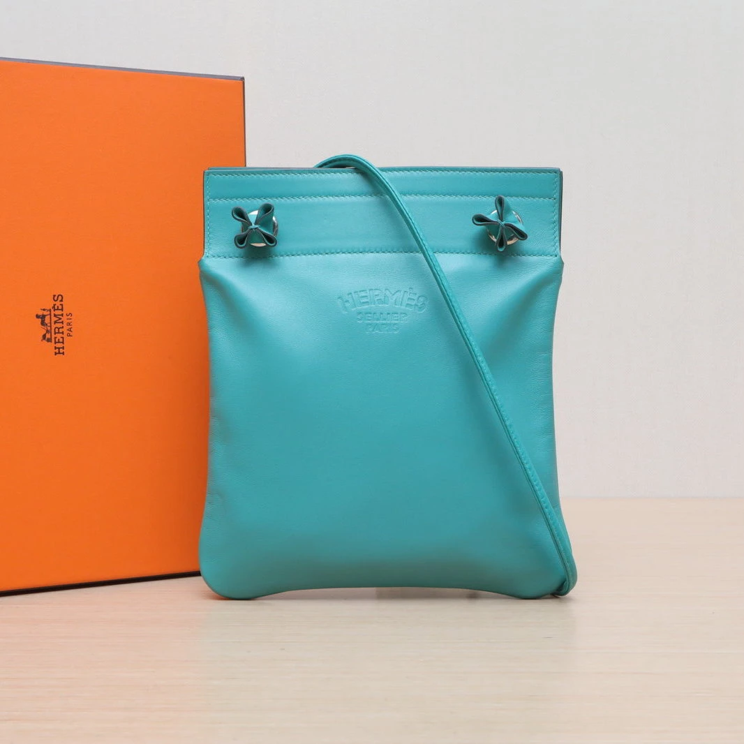 95新 Hermes/爱马仕 【娇】Aline 马夫包 Mini 维罗纳绿 D刻