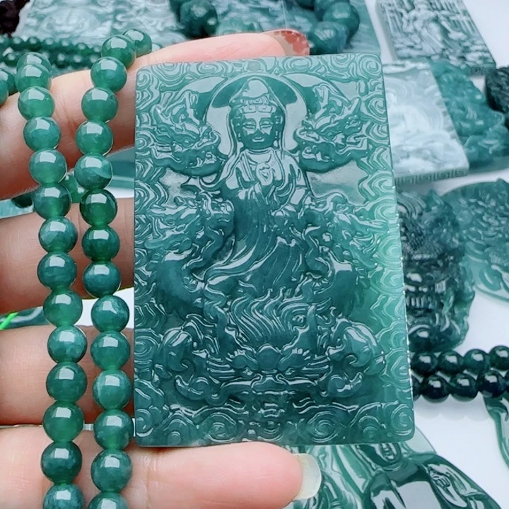 翡翠未镶嵌颈饰多样性发货天然A货翡翠