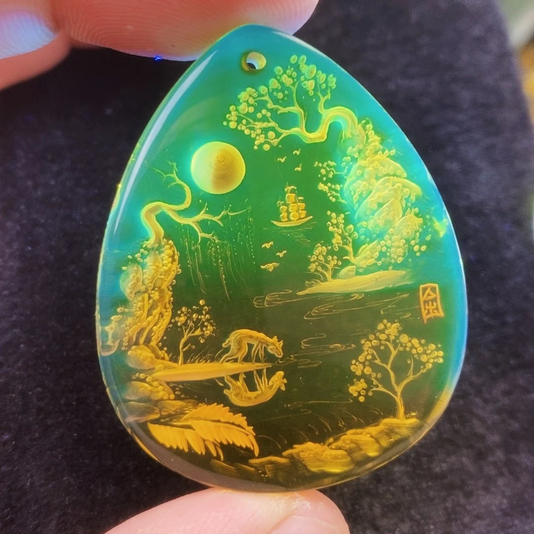 【闪购商品】金珀吊坠(不含链)未镶嵌