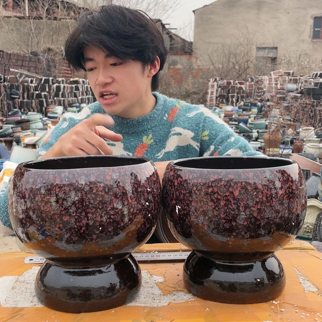 红陶宜兴紫砂花盆