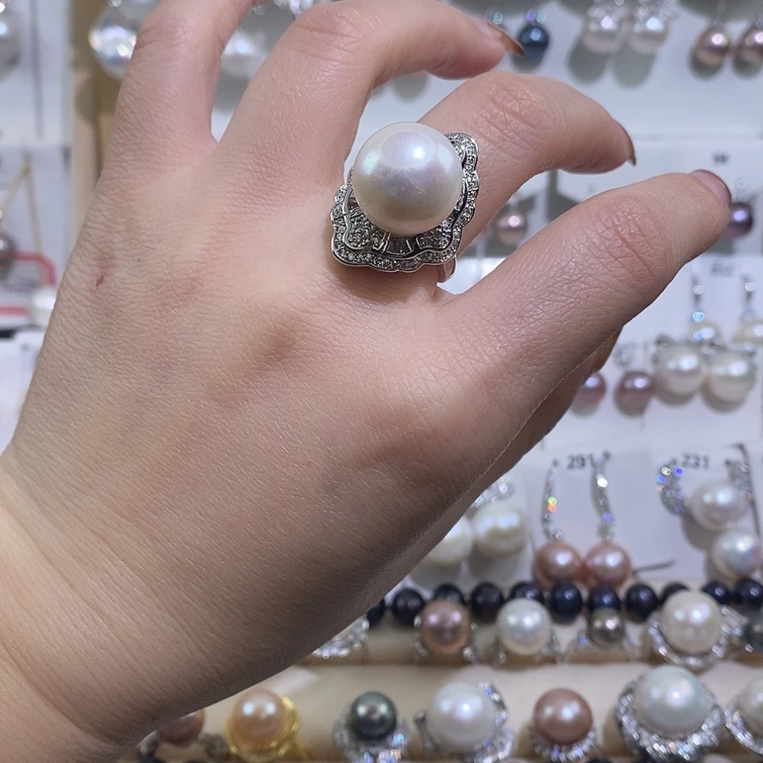 淡水珍珠戒指未镶嵌w14.8