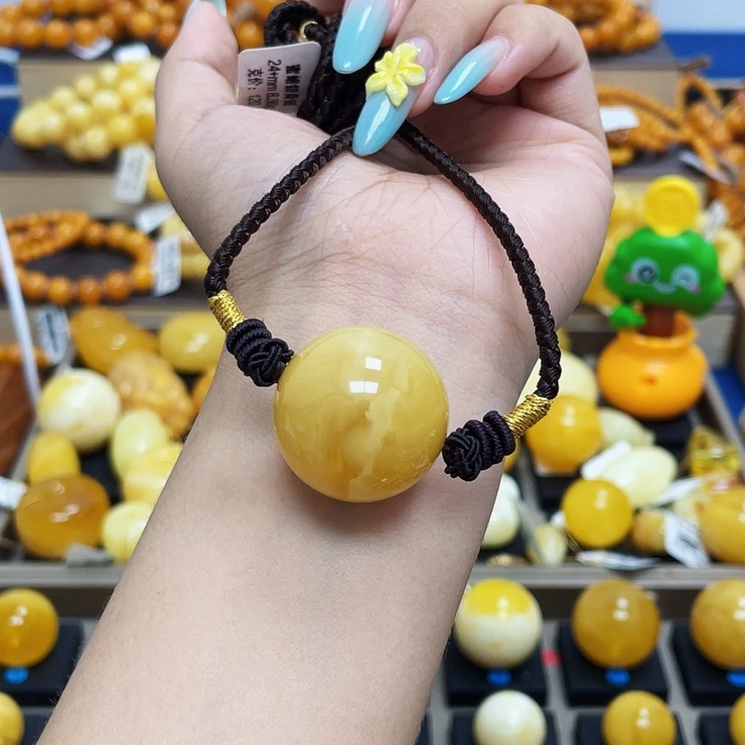 未镶嵌琥珀珠宝奇石24.4mm锁骨链