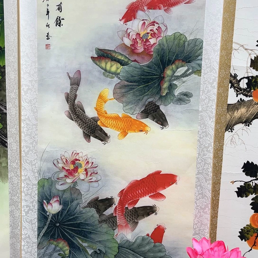 国画纯手工精品卷轴