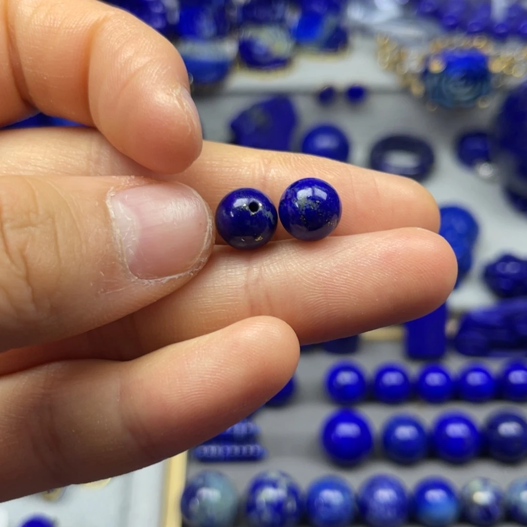 青金石单珠8+未镶嵌发*帅