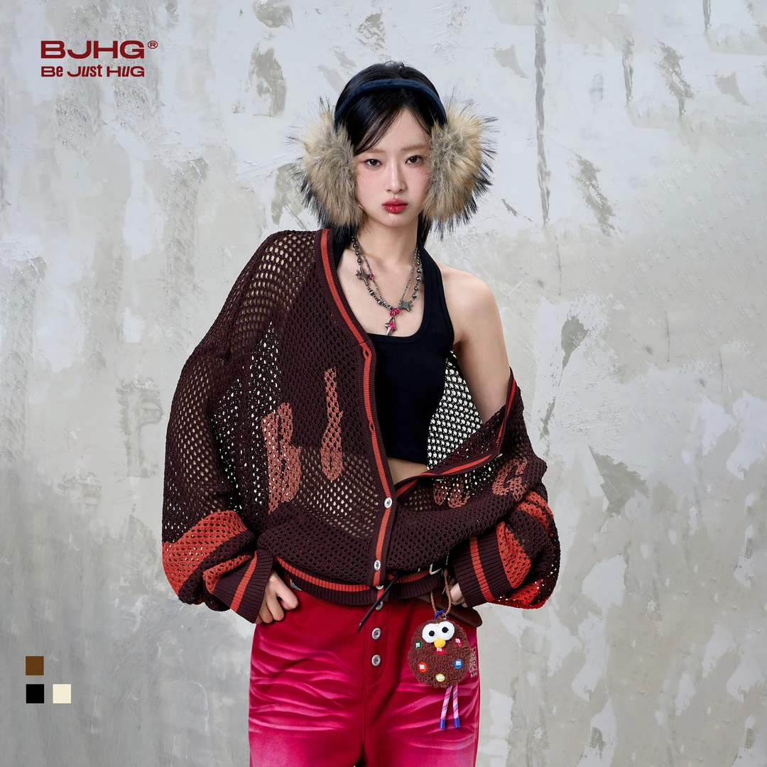 【专属】BJHG不计后果复古镂空针织衫上衣女春秋高级感宽松外套男