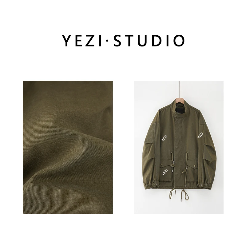 【绿野仙踪】都市游猎风立领纯棉抽绳风衣外套25116910-3/8