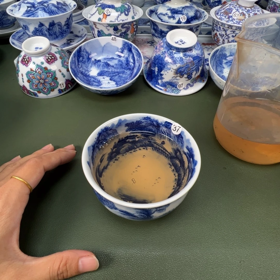 景德镇纯手工纯手绘茶具木木37