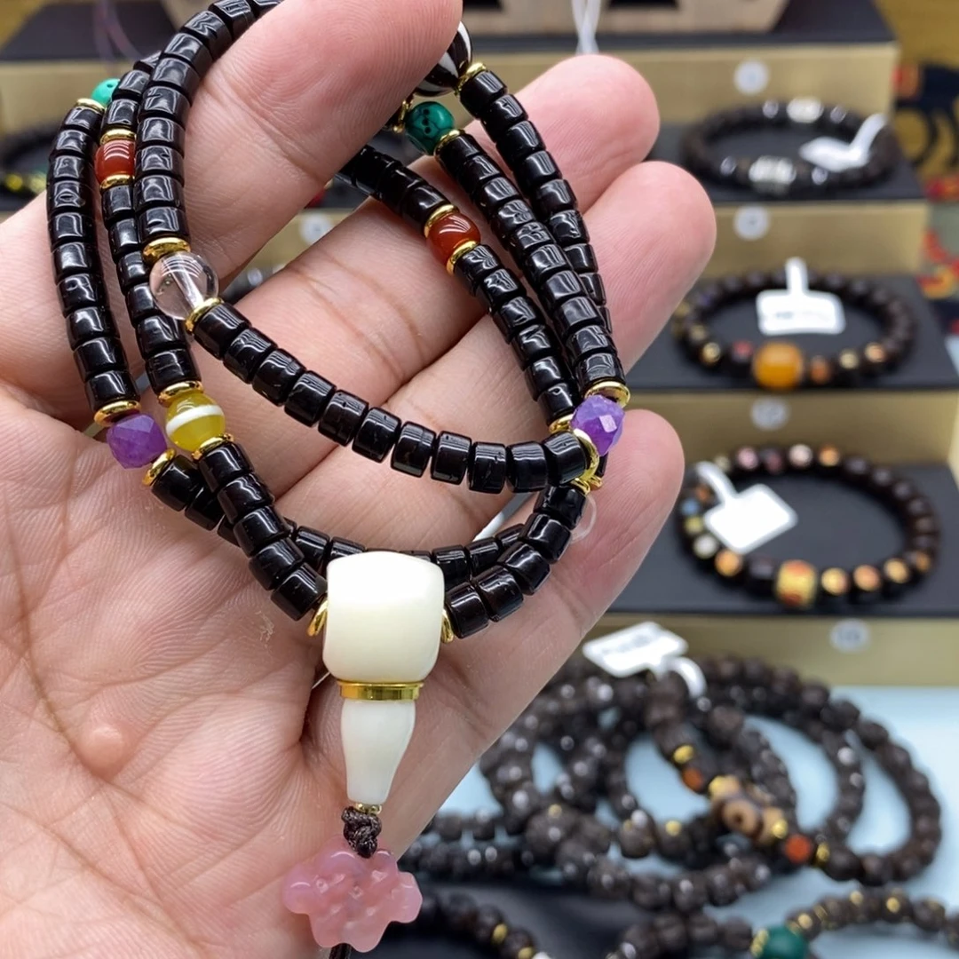 吊坠椰蒂黑金脖挂搭配款5m