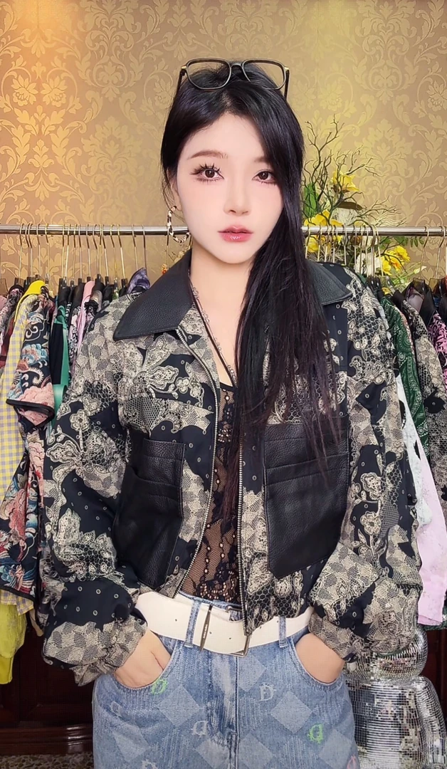 1722拉链口袋宽松版短外套