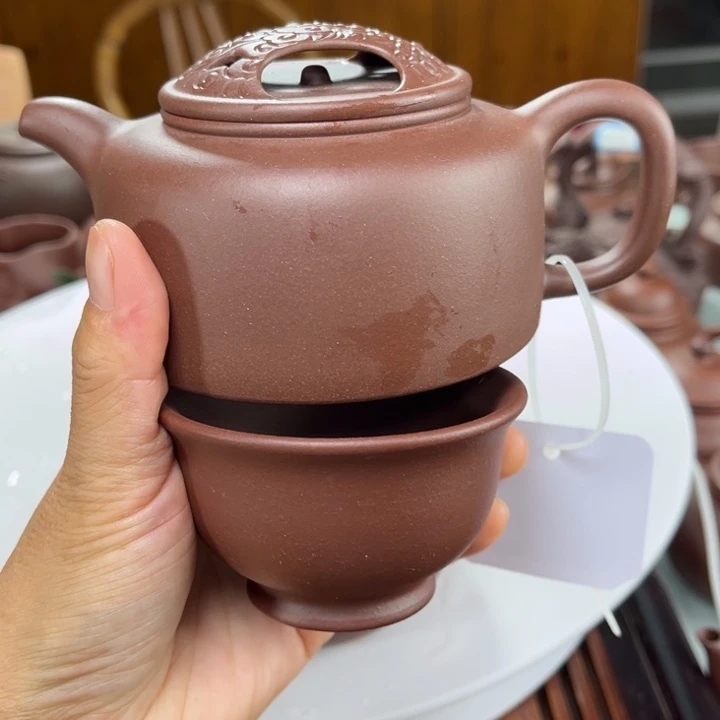 茶壶紫砂紫砂花茶