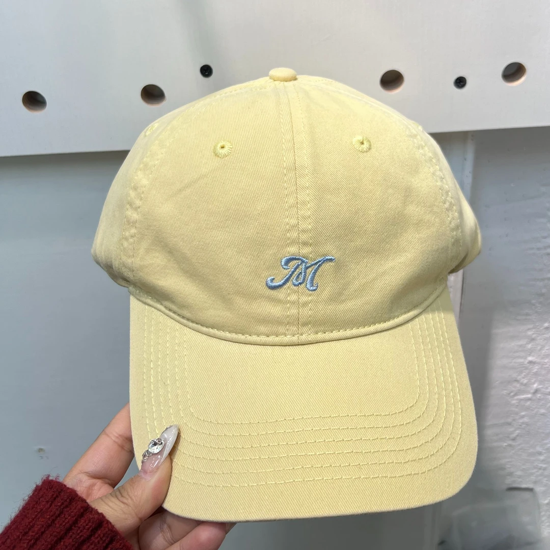 大头围友好韩系风字母M刺绣百搭显脸小百搭棒球帽鸭舌女士棒球帽