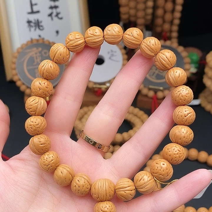 桃核手串石敢当边尺12抛光尺寸误差0.5mm之间