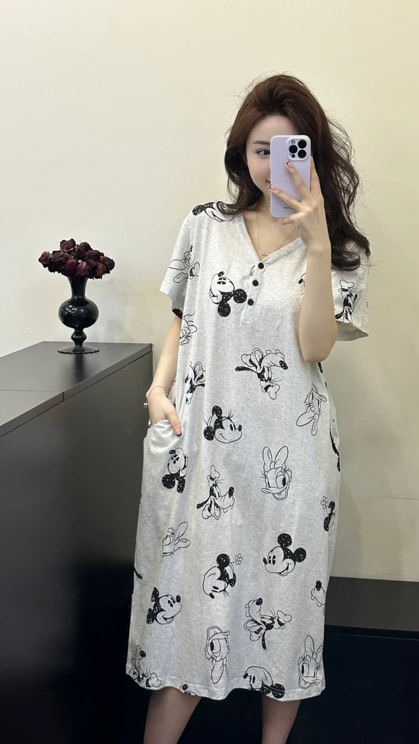 米奇宽松长款睡裙251411