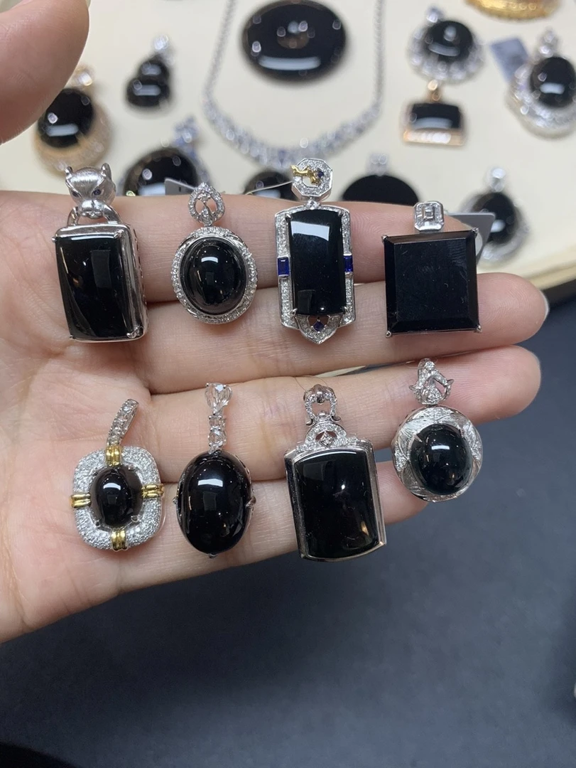 【彩虹盘】墨翠吊坠(不含链)-多样性发一件-MC017|CXQ21