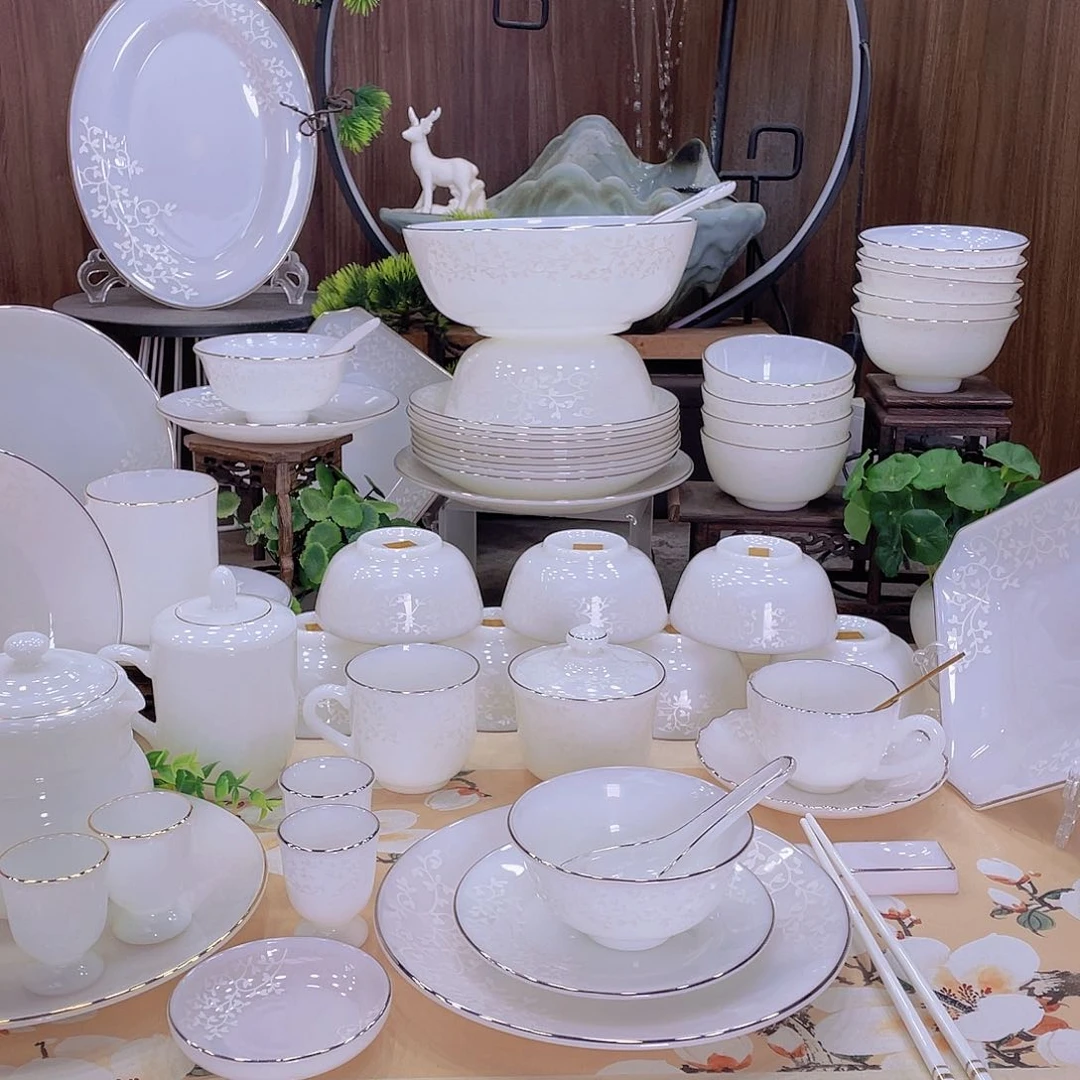 瓷暗香浮动餐具套装