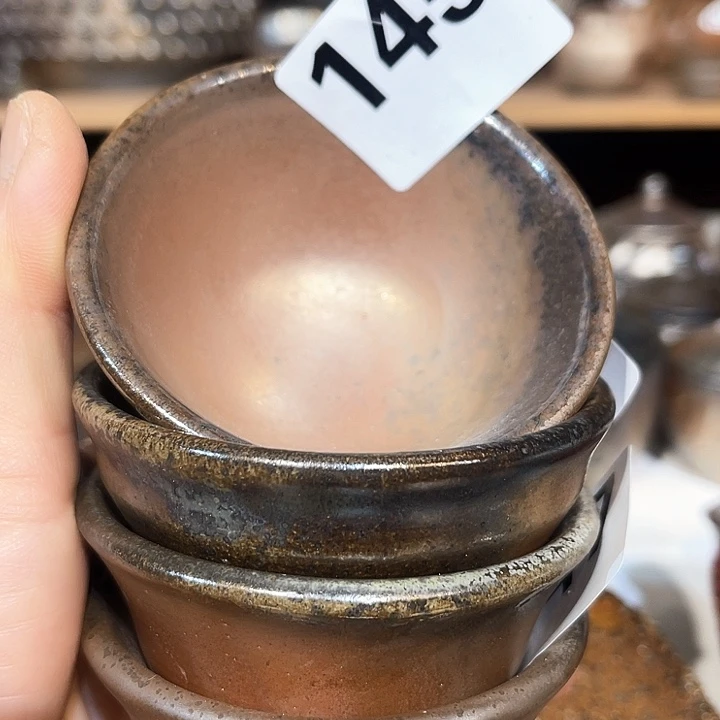 杯果*盛高温柴烧陶泥主人杯四只