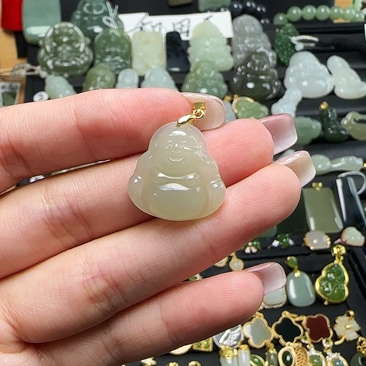 颈饰银S925镶嵌和田玉