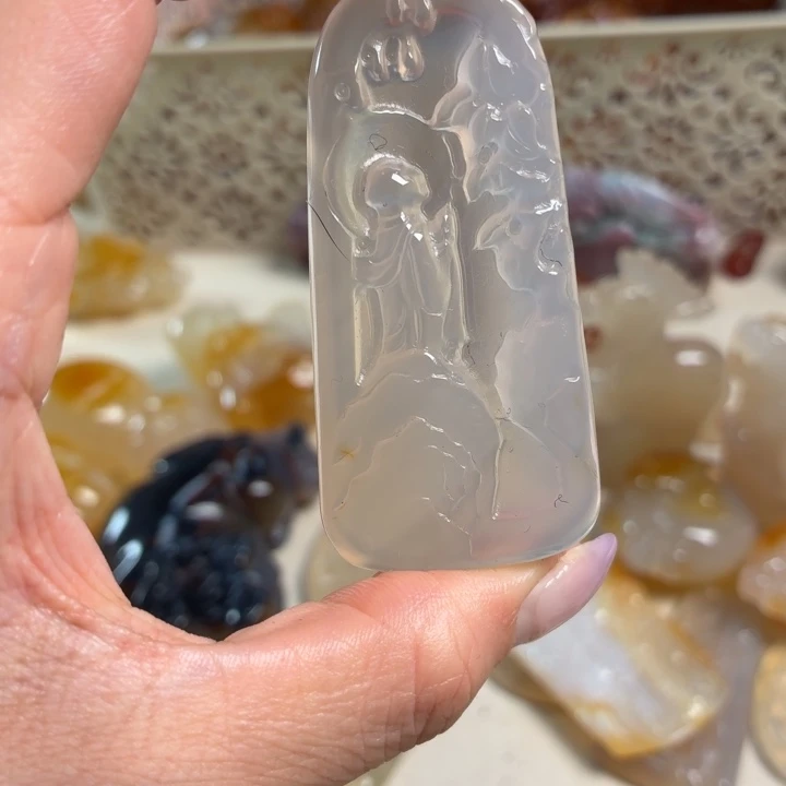 玛瑙/玉髓未镶嵌吊坠(不含链)