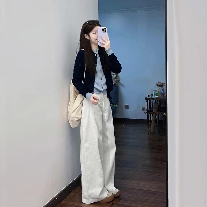 2025春秋季新款女士学院小香风针织开衫套装韩系穿搭一整套高级感