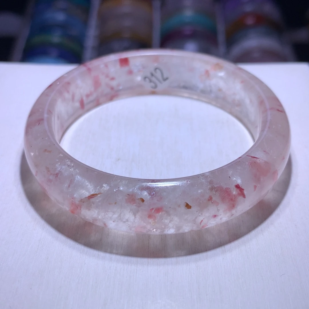 手镯水晶银S925镶嵌彼岸花58.2圈312