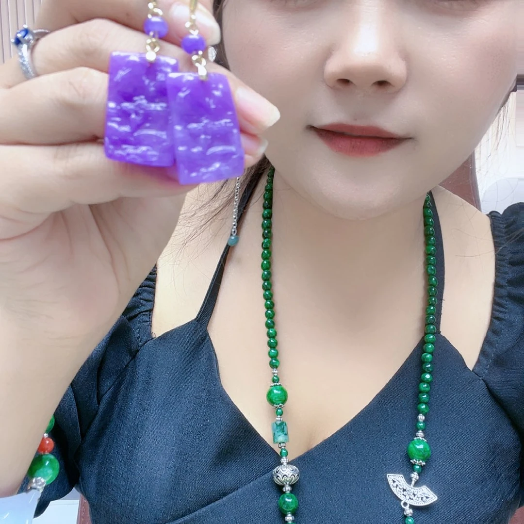 【闪购商品】翡翠未镶嵌耳饰