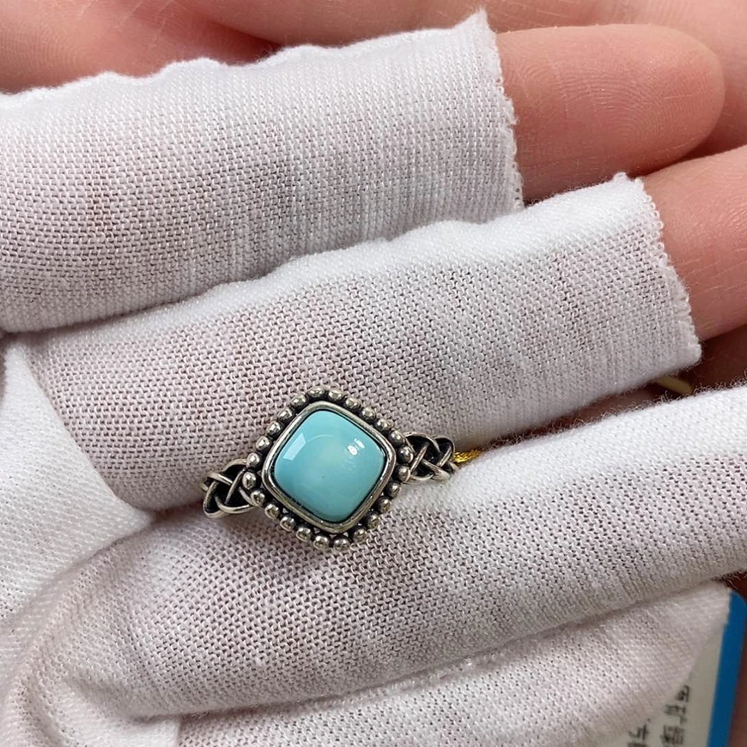 绿松石银S925镶嵌珠宝奇石