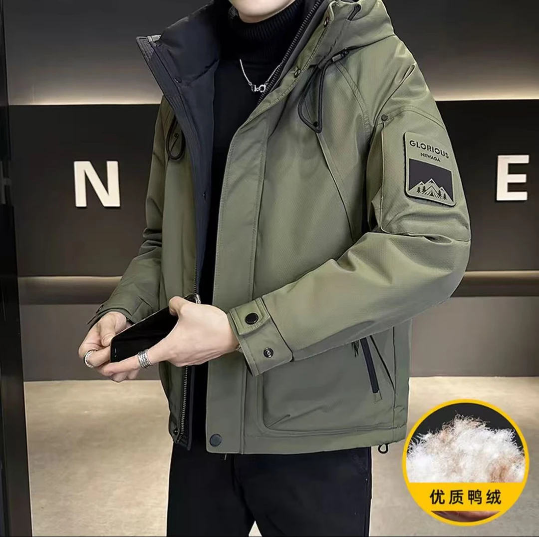 【国标真羽绒】羽绒服男女同款连帽鸭绒外套805【高充绒量150-250克】