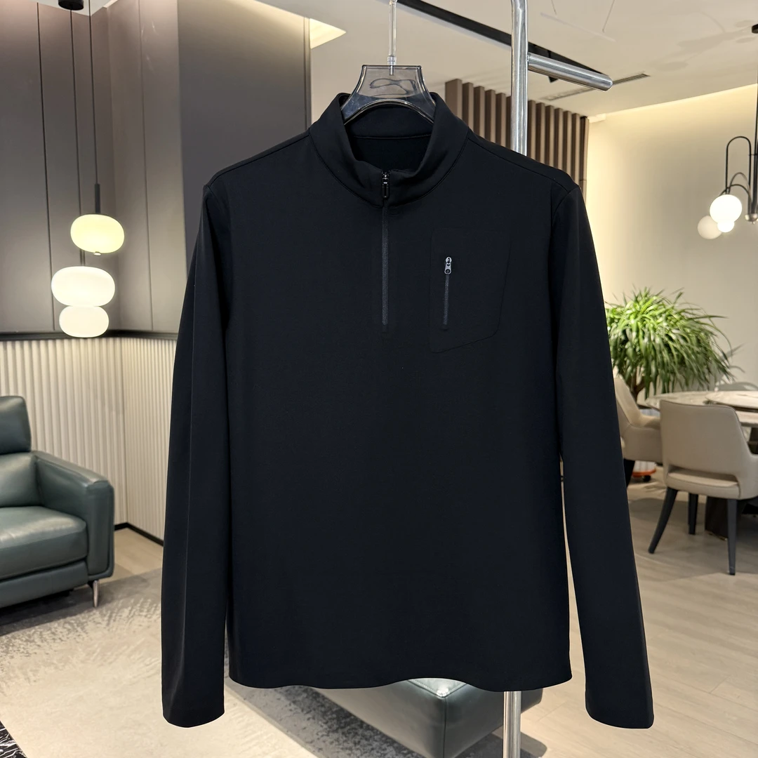 N高领男士爆款冬季2024新款加绒加厚拉链卫衣轻奢休闲百搭2-13