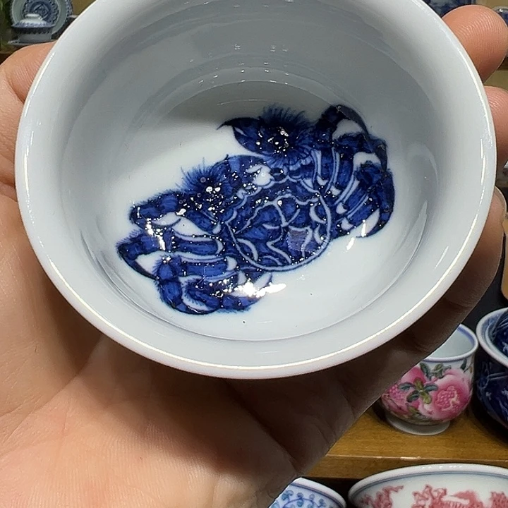 安***逸青花手工有钳炉式品茗杯