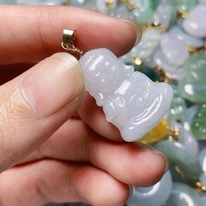 翡翠未镶嵌颈饰天然A货翡翠