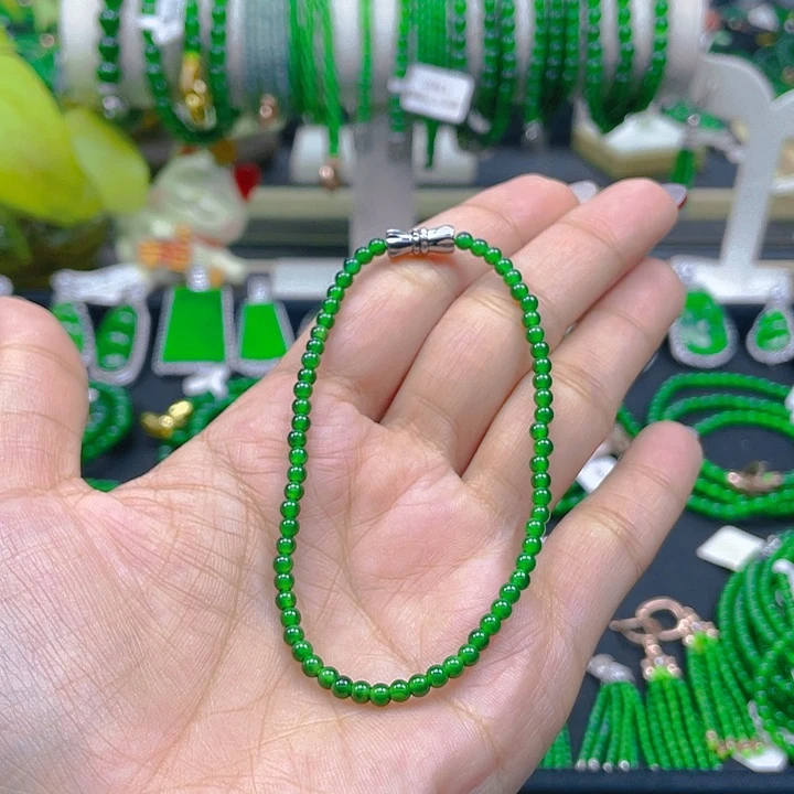 翡翠手链未镶嵌圆珠手链3