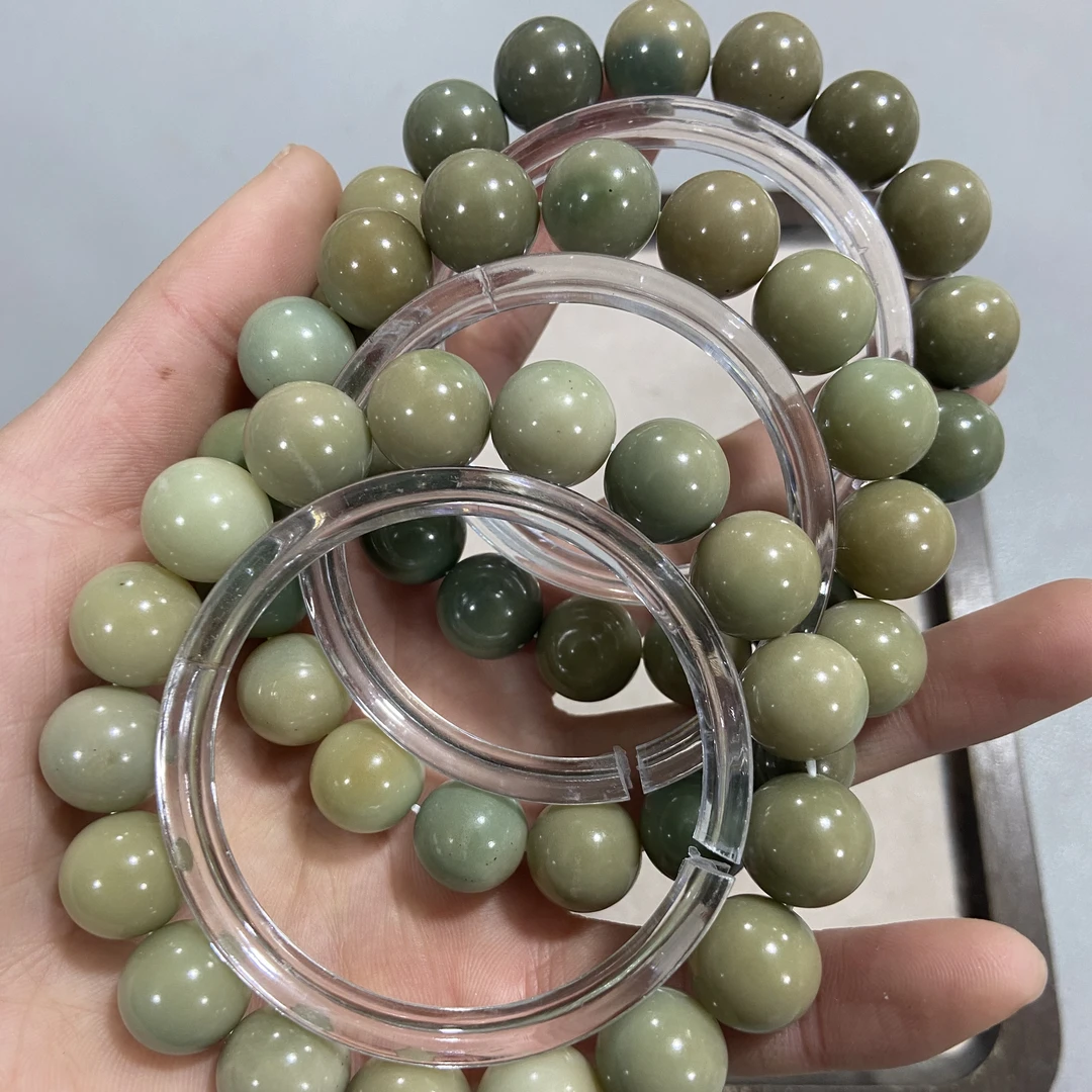 P694绿菩提圆珠卡1.2单圈手串