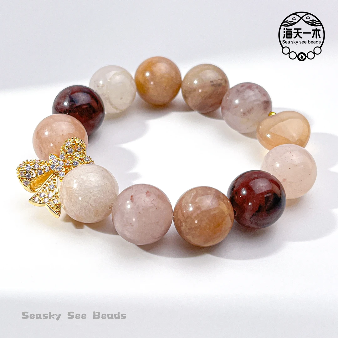 佘太翠圆珠心心蝶音手串16mm  FPD-A246