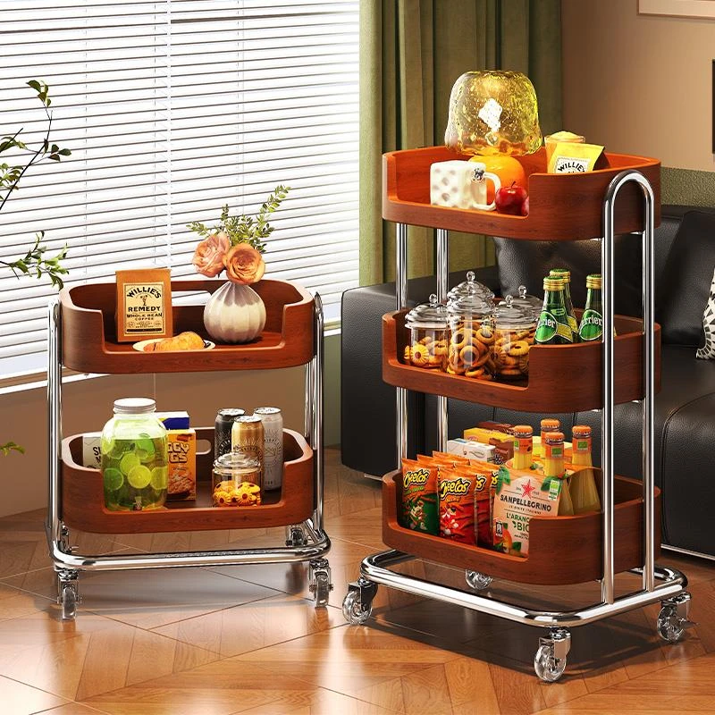 中古沙发边几零食小推车置物架客厅移动茶几餐边柜厨房蔬菜收纳架