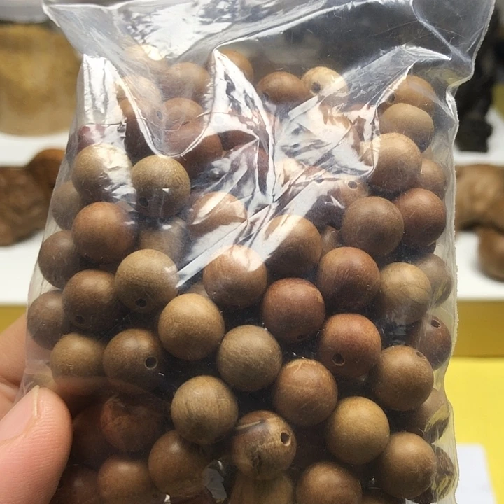 檀香木手串/手链用****3老山檀香1.0瑕疵珠50克
