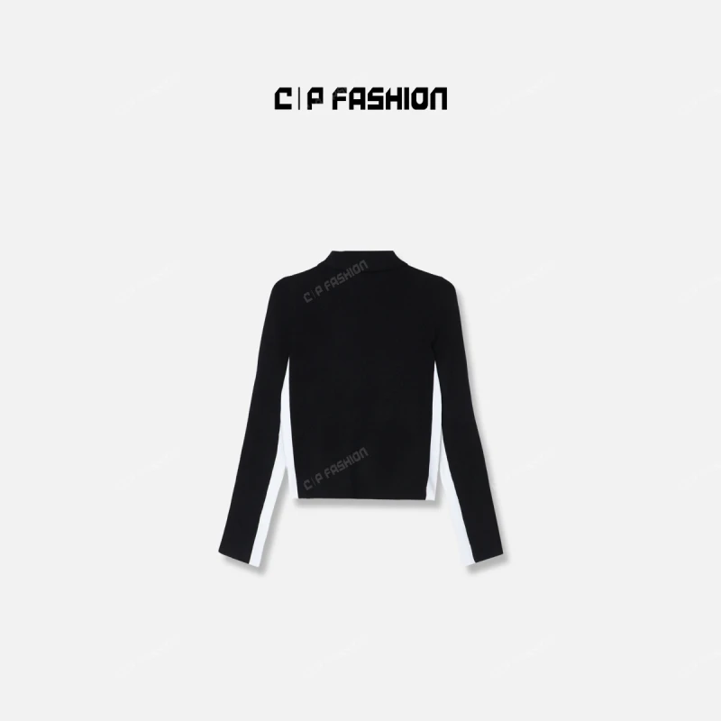 【AR专属】拼色小翻领毛衣C08235MY243