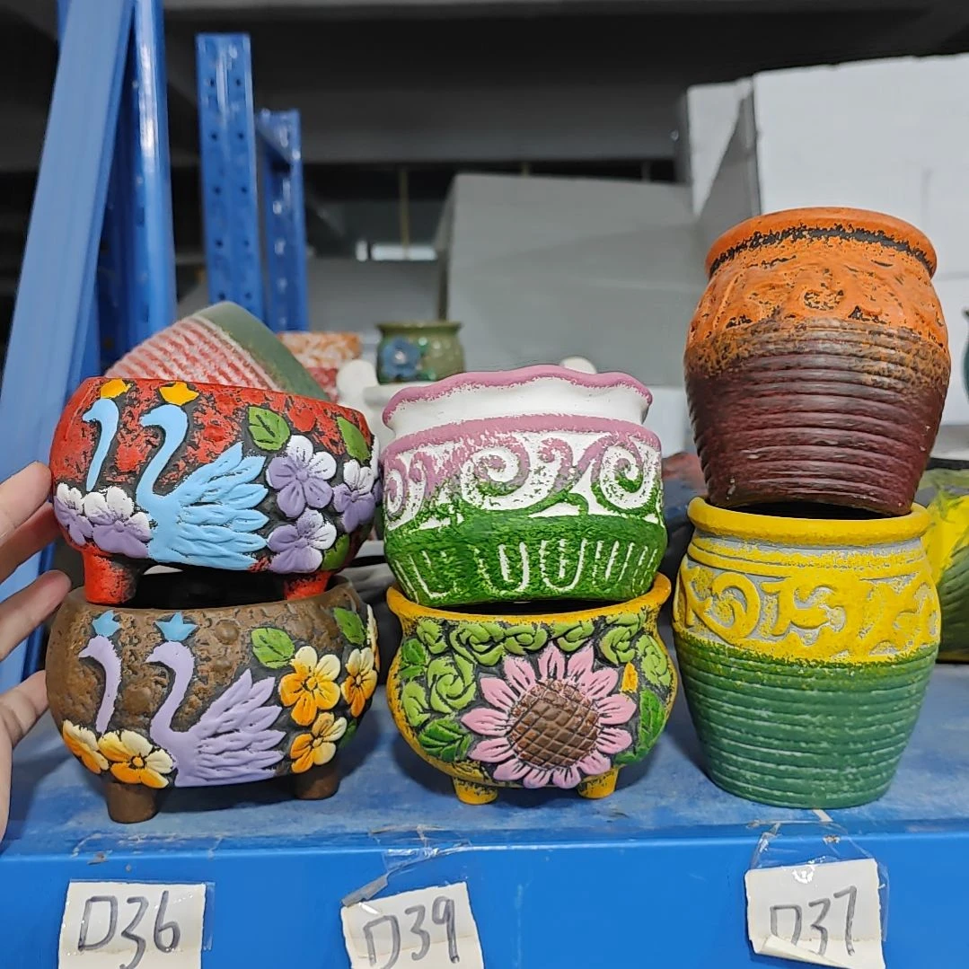 红陶吸水透气的白陶花盆凑满12发货