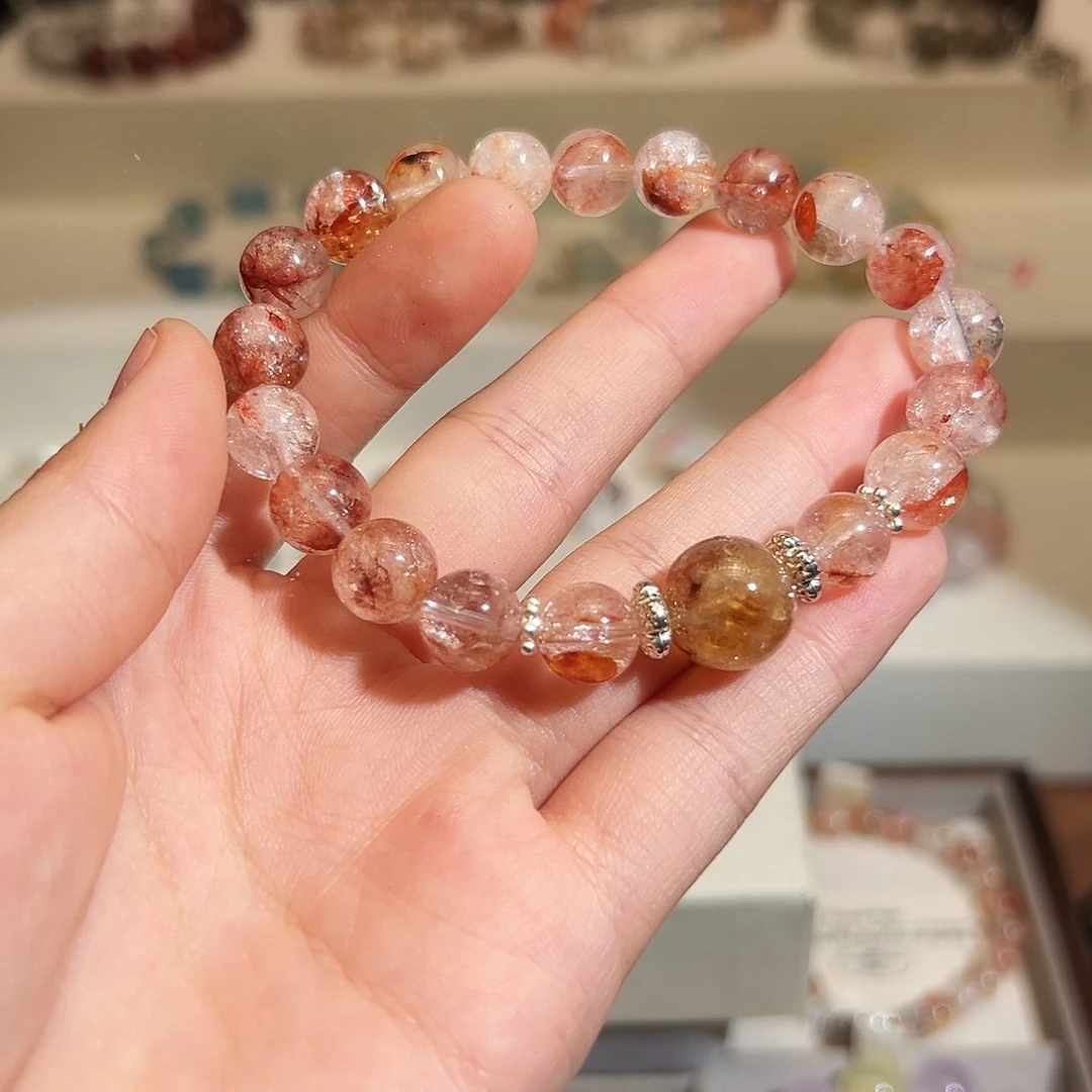 合金手链烟晶胶花