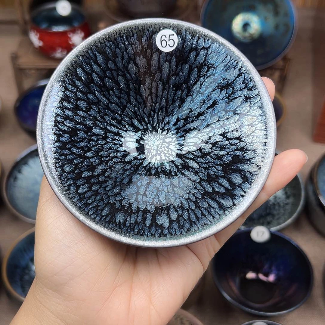 茶盏优***！百花建盏主人杯