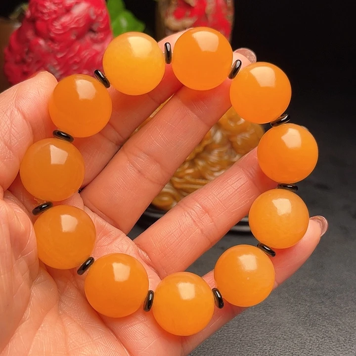 田黄石金田黄石手把件印章手串