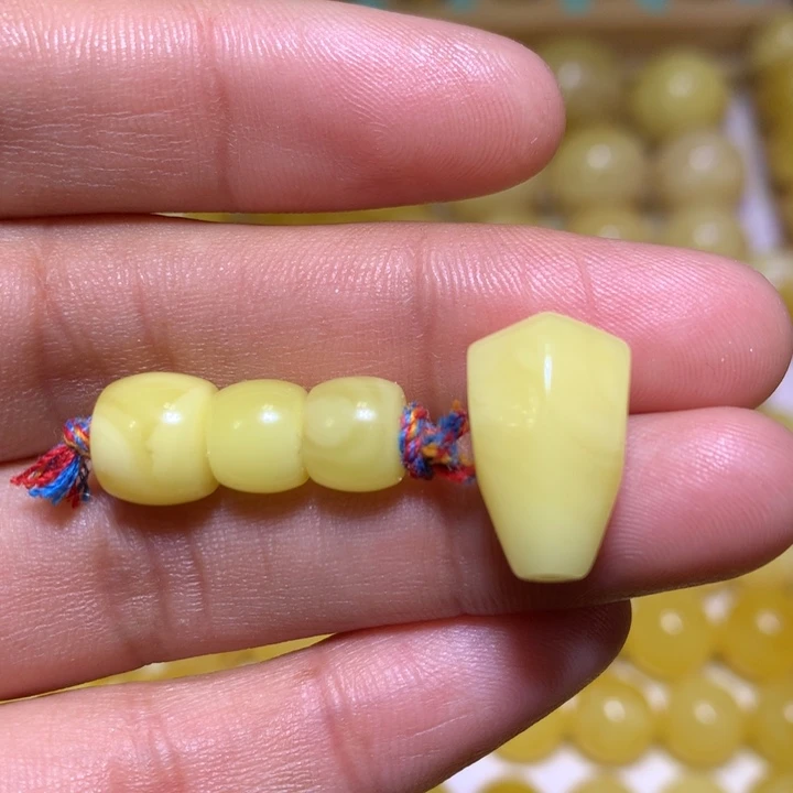 蜜蜡裸石未镶嵌天然俄料奶白直切套装8-10.6