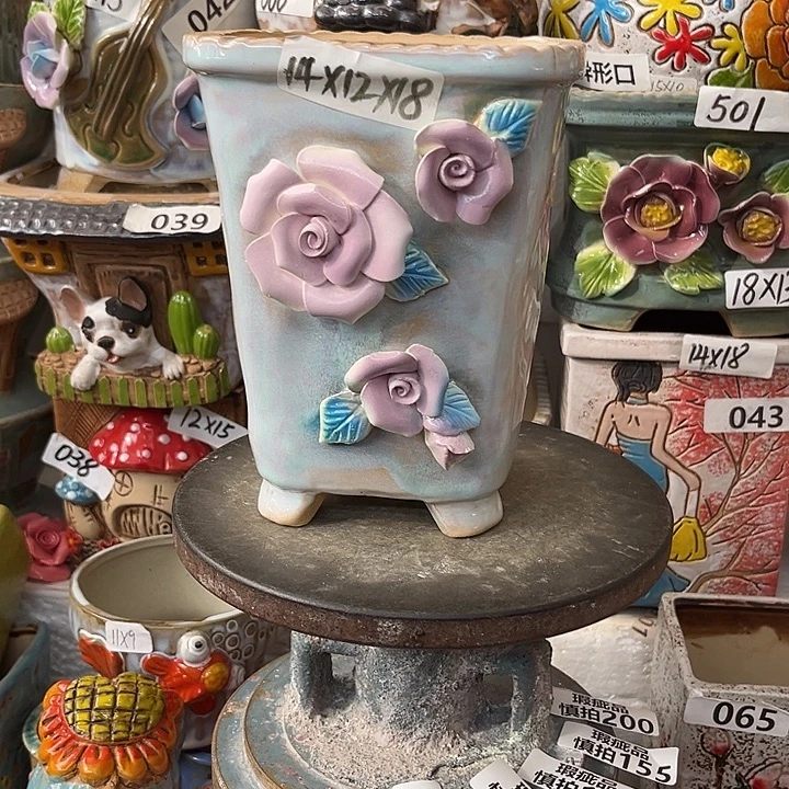 粗陶材质多肉花盆