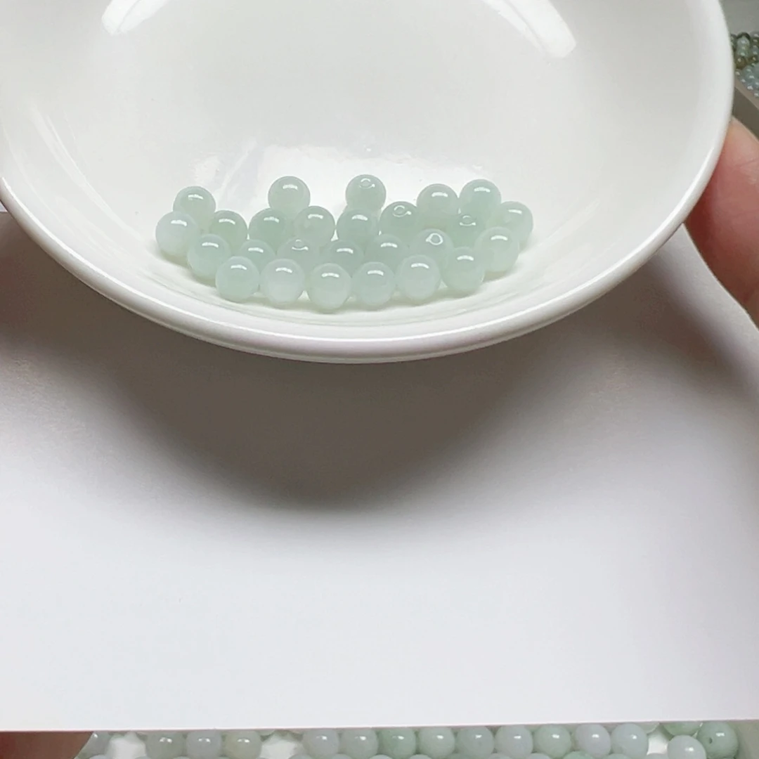 散珠翡翠?****?纯天然缅甸翡翠A货卡5.8，23颗分2单