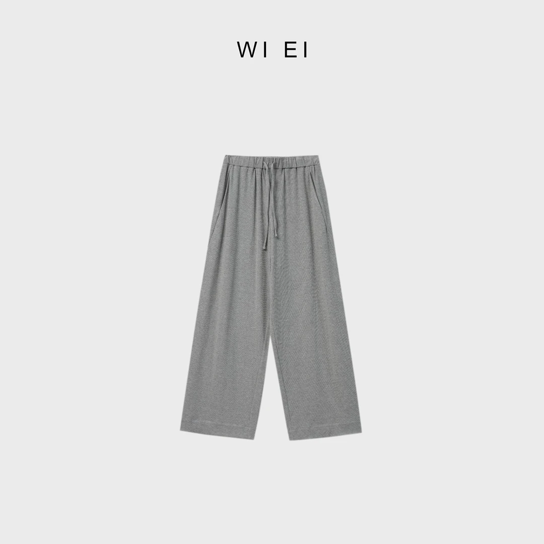 《WI EI》 小灰裤*软糯垂感 随意慵懒 宽松显瘦 阔腿休闲裤 23806