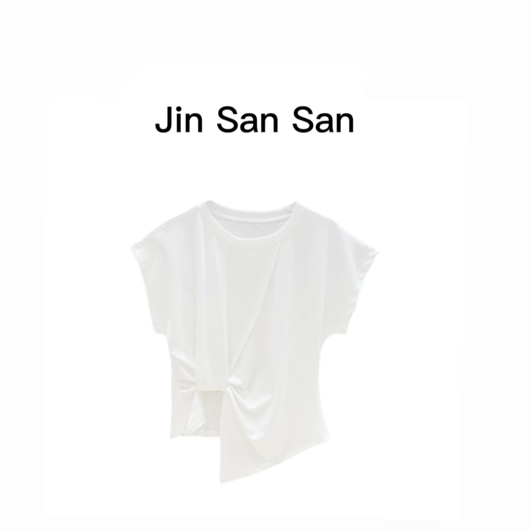 金三三【悠闲夏日】2025夏季新款时尚休闲气质设计师上衣H3137
