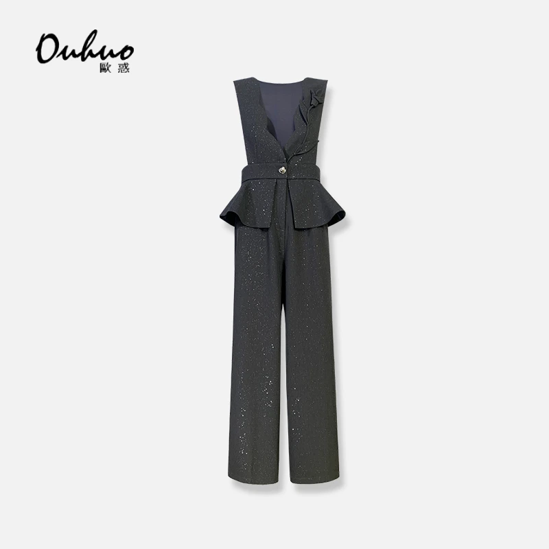 【伊伊专属】2024冬季新款时尚休闲背带裤女OHPAH12077