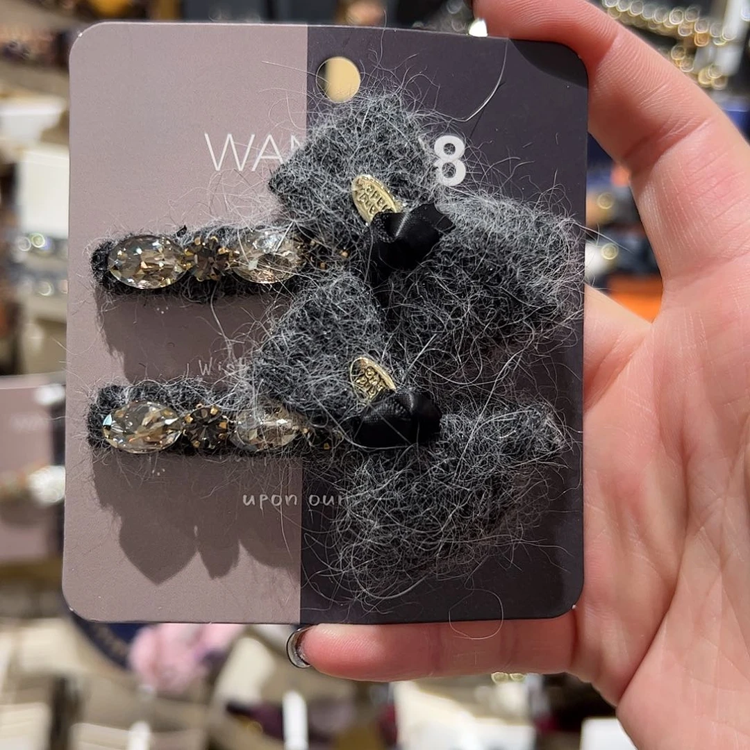 布艺非金属蝴蝶结毛线压夹