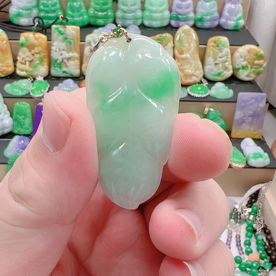 翡翠银S925镶嵌吊坠(赠链)