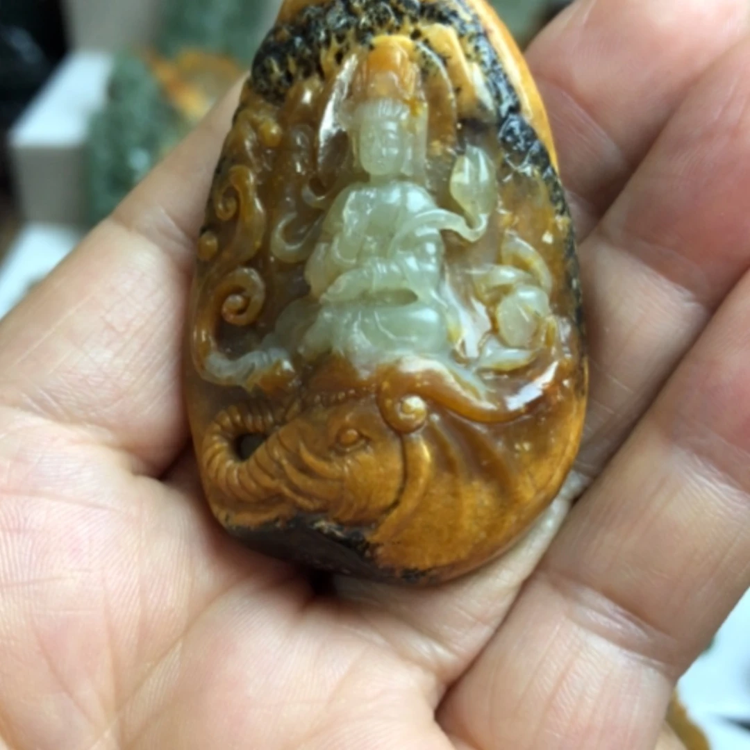 【闪购商品】岫岩河磨玉（透闪石质玉）未镶嵌挂件