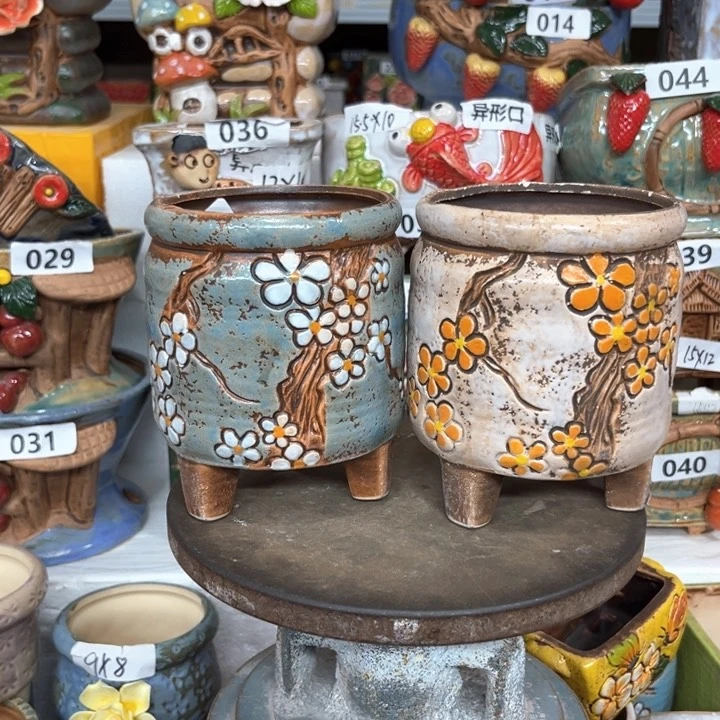 紫砂花盆粗陶材质多肉花盆